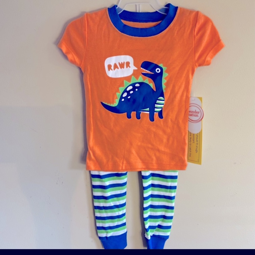 Wonder Nation Boys’ Dinosaur Theme 2 Piece Set